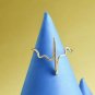 14k Solid Gold Ring Heart Beat Shape Wire Ring Stacking Dainty Minimalist Ring N
