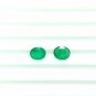 Sandawana Emerald Pair 1.58Cts 2Pc Set Oval Emerald CERTIFIED Emerald Cut Stone.