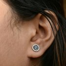 Pave Diamond Black Enamel Stud Earring 14k Gold Earring Tops Birthday Gift. Pave Diamond Black Enamel Stud Earring 14k Gold Earring Tops Birthday Gift.