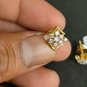 Natural Diamond Earrings 14k Solid Gold Screw Back Earring Real Diamond Stud.