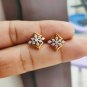 Natural Diamond Earrings 14k Solid Gold Screw Back Earring Real Diamond Stud.