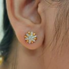 Natural Diamond Earrings 14k Yellow Gold Real Diamond Earrings Screw Back Studs. Natural Diamond Earrings 14k Yellow Gold Real Diamond Earrings Screw Back Studs.