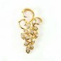 Natural Diamond Cluster Pendant 14k Solid Gold Grape Bunch Diamond Necklace Gift
