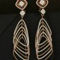 Natural Diamond Designer Drop Earring 14k Rose Gold Wedding Fine Jewelry Gift.
