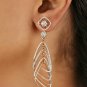 Natural Diamond Designer Drop Earring 14k Rose Gold Wedding Fine Jewelry Gift.