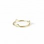 14k Solid Gold Dainty Skinny Free form Mountain Ring Minimalist Delicate Band N8