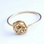 14k Solid Gold Wire Wrapped Rose Rose Ring Handmade Stacking Dainty Band NS78.