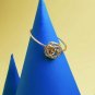 14k Solid Gold Wire Wrapped Rose Rose Ring Handmade Stacking Dainty Band NS78.