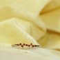 Dainty Garnet Ring Garnet Cluster Ring 14k Gold Spessartine Garnet Wedding Rings