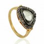 Pave Diamond Ring 925 Silver Polki Diamond Ring Limited Vintage Valentines Ring.