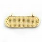 Diamond Rectangle Bar Double Bail Pendant 33x15mm Diamond Necklace Jewelry Charm