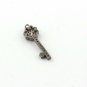 Pave Diamond Lock Key Charm Single Bail Pendant 925 Silver Diamond Findings Gift