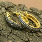 Pave Diamond Hoop Earring 925 Silver Victorian Hoop Earring Birthday Gift Charm. Pave Diamond Hoop Earring 925 Silver Victorian Hoop Earring Birthday Gift Charm.