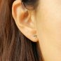 Diamond Petite Triangle Stud 14k Gold Pave Diamond Studded Tops Wedding Gift.
