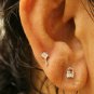 Lock And Key Body Piercing 14k Solid Gold Diamond Nose Ear Piercing Jewelry Gift