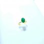Sandawana Emerald Ring 925 Silver Wedding Ring Prong Emerald Ring CERTIFIED.