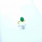 Sandawana Emerald Ring 925 Silver Wedding Ring Prong Emerald Ring CERTIFIED.