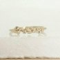 14k Solid Gold Thin Pebbles Set Diamond Plain Ring Handmade Dainty Minimalist N7