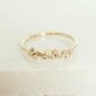14k Solid Gold Thin Pebbles Set Diamond Plain Ring Handmade Dainty Minimalist N7