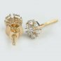 Natural Diamond Stud Earring 14k Gold Wedding And Party Jewelry Anniversary Gift