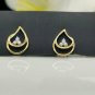 14k Solid Gold Diamond Earring Drop Shape Diamond Gold Women Jewelry Charm Gift.