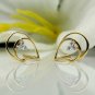 14k Solid Gold Diamond Earring Drop Shape Diamond Gold Women Jewelry Charm Gift.