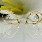 14k Solid Gold Diamond Earring Drop Shape Diamond Gold Women Jewelry Charm Gift.