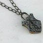 Natural Diamond Padlock Necklace 925 Sterling Silver Everyday Fashion Pendant.