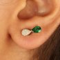 Tsavorite Garnet Drop Earring 14k Gold Natural Diamond Fine Wedding Jewelry Gift