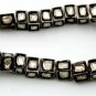 Pave Diamond Polki Box Beads 925 Silver Spacers Design Jewelry Making Supplies.