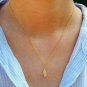 Pave Diamond Leaf Necklace Minimalist Leaf Necklace 14k Gold Dainty Necklace.