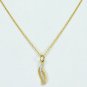 Pave Diamond Leaf Necklace Minimalist Leaf Necklace 14k Gold Dainty Necklace.