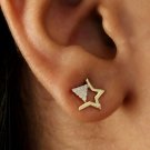 Natural Pave Diamond Dainty Star Stud Earring 14k Gold Fine Mother's Day Gift. Natural Pave Diamond Dainty Star Stud Earring 14k Gold Fine Mother's Day Gift.