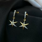 Star Dangling Earring Pave Diamond 14k Gold Star Earring Anniversary Gift Charm. Star Dangling Earring Pave Diamond 14k Gold Star Earring Anniversary Gift Charm.
