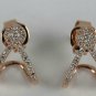 Pave Diamond Trendy Huggie Earring 14k Gold Earring Stud Minimalist Earring.