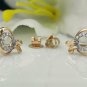 14k Solid Gold Diamond Butterfly Earring Charm Wedding Stud Earrings Rose Gold.