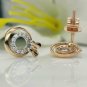 14k Solid Gold Diamond Butterfly Earring Charm Wedding Stud Earrings Rose Gold.