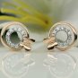 14k Solid Gold Diamond Butterfly Earring Charm Wedding Stud Earrings Rose Gold.
