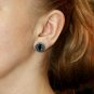14k Gold Spinel Stud Earring 925 Silver Pave Diamond Stud Earring Gift.