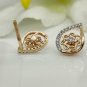 14k Solid Gold Tiny Drop Earring Wedding Diamond Earring Water Drop Earrings.