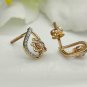 14k Solid Gold Tiny Drop Earring Wedding Diamond Earring Water Drop Earrings.