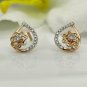 14k Solid Gold Tiny Drop Earring Wedding Diamond Earring Water Drop Earrings.