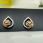 14k Solid Gold Tiny Drop Earring Wedding Diamond Earring Water Drop Earrings.