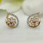 14k Solid Gold Tiny Drop Earring Wedding Diamond Earring Water Drop Earrings.