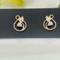 Pineapple Ear Stud 14k Solid Gold Diamond Fruit Earring Women Birthday Gift.
