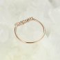 Curved Diamond Wedding Band Rose Gold Engagement Band Bridal Stacking Band NS9.
