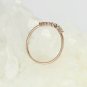 Curved Diamond Wedding Band Rose Gold Engagement Band Bridal Stacking Band NS9.