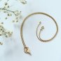 Dainty Twin Heart Pendant Necklace 14k Solid Gold Minimalist Diamond Heart Charm