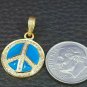 Peace Sign Pendant Pave Diamond Enamel 925 Silver Diamond Pendant Charms Jewelry
