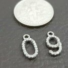Pave Diamond Numeric Letter Charm Pendant 925 Silver Jewelry Making Supplies. Pave Diamond Numeric Letter Charm Pendant 925 Silver Jewelry Making Supplies.